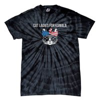 Cat Ladies For Kamala . Tie-Dye T-Shirt