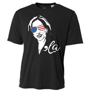 Comma La Funny Kamala Harris Usa Flag Sunglasses Cooling Performance Crew T-Shirt