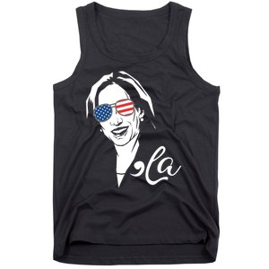 Comma La Funny Kamala Harris Usa Flag Sunglasses Tank Top