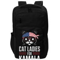 Cat Ladies For Kamala Funny Cat 2024 President Kamala Harris Impact Tech Backpack