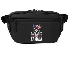 Cat Ladies For Kamala Funny Cat 2024 President Kamala Harris Crossbody Pack