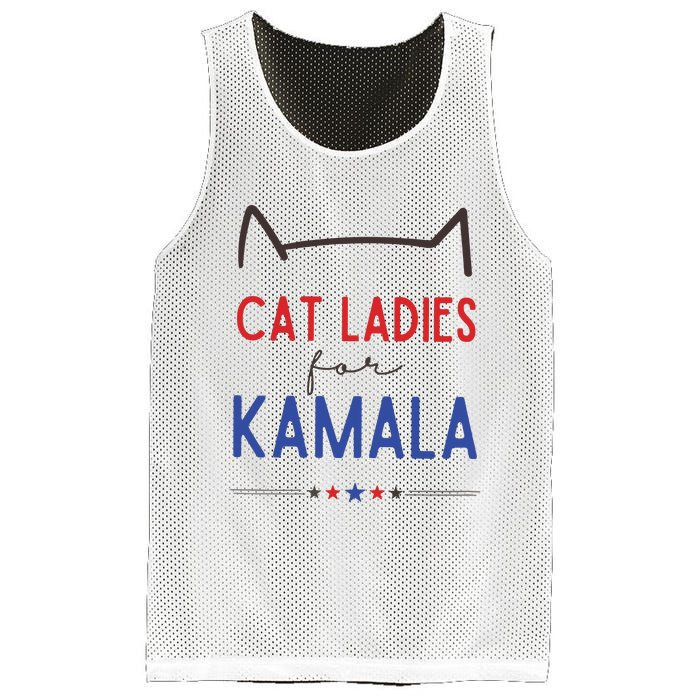 Cat Ladies For Kamala Cat Lady For Women Feminist Mesh Reversible Basketball Jersey Tank