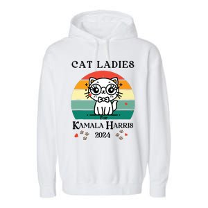 Cat Ladies For Kamala Harris Garment-Dyed Fleece Hoodie