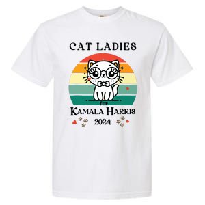 Cat Ladies For Kamala Harris Garment-Dyed Heavyweight T-Shirt