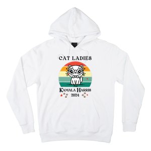 Cat Ladies For Kamala Harris Hoodie