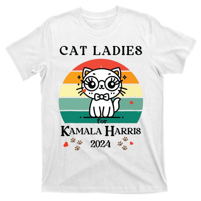 Cat Ladies For Kamala Harris T-Shirt