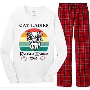 Cat Ladies For Kamala Harris Long Sleeve Pajama Set