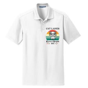 Cat Ladies For Kamala Harris Dry Zone Grid Polo