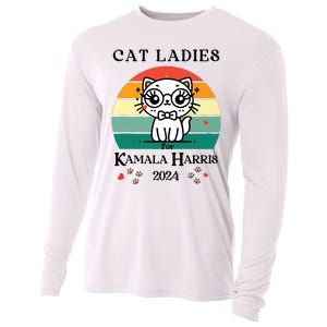 Cat Ladies For Kamala Harris Cooling Performance Long Sleeve Crew