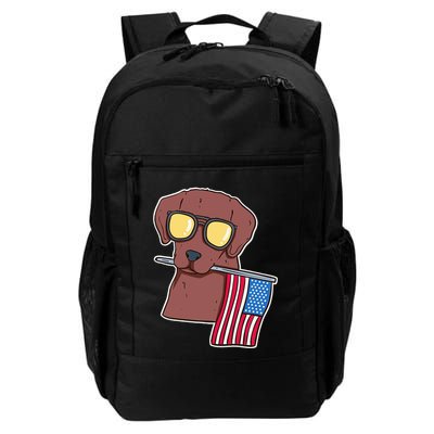 Chocolate Lab For 4th Of July Daily Commute Backpack
