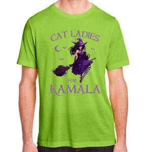 Cat Ladies For Kamalaharris 2024 Witches Harris Halloween Adult ChromaSoft Performance T-Shirt