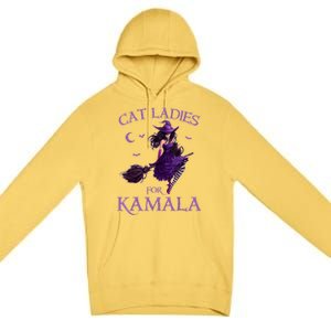 Cat Ladies For Kamalaharris 2024 Witches Harris Halloween Premium Pullover Hoodie