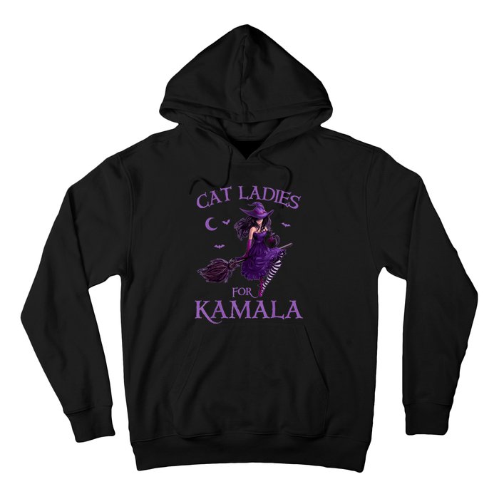 Cat Ladies For Kamalaharris 2024 Witches Harris Halloween Hoodie