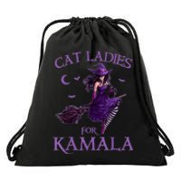 Cat Ladies For Kamalaharris 2024 Witches Harris Halloween Drawstring Bag