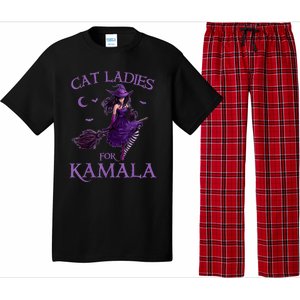 Cat Ladies For Kamalaharris 2024 Witches Harris Halloween Pajama Set