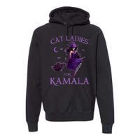 Cat Ladies For Kamalaharris 2024 Witches Harris Halloween Premium Hoodie