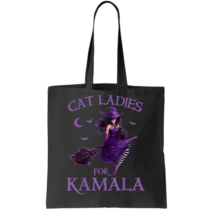 Cat Ladies For Kamalaharris 2024 Witches Harris Halloween Tote Bag