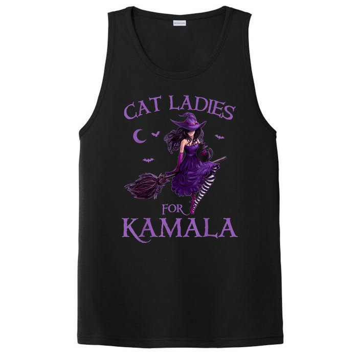 Cat Ladies For Kamalaharris 2024 Witches Harris Halloween PosiCharge Competitor Tank