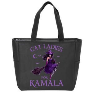 Cat Ladies For Kamalaharris 2024 Witches Harris Halloween Zip Tote Bag