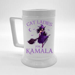 Cat Ladies For Kamalaharris 2024 Witches Harris Halloween Beer Stein