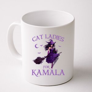 Cat Ladies For Kamalaharris 2024 Witches Harris Halloween Coffee Mug