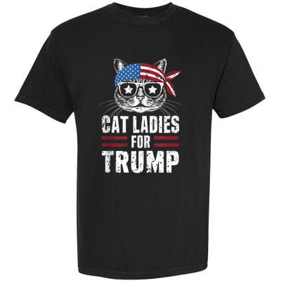 Cat Ladies For Trump For Donald Trump 2024 Garment-Dyed Heavyweight T-Shirt