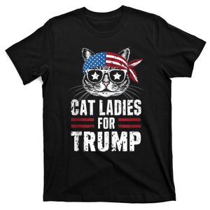 Cat Ladies For Trump For Donald Trump 2024 T-Shirt