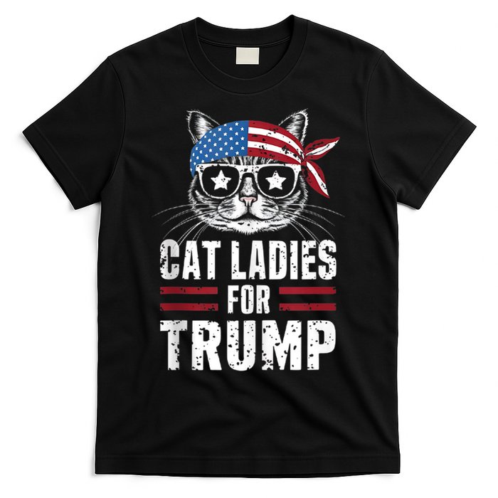 Cat Ladies For Trump For Donald Trump 2024 T-Shirt