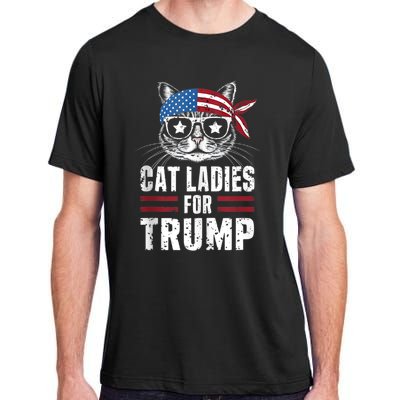 Cat Ladies For Trump For Donald Trump 2024 Adult ChromaSoft Performance T-Shirt