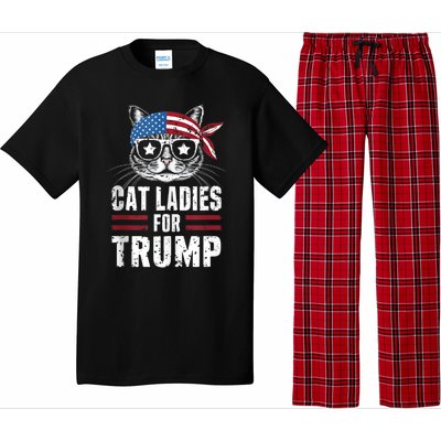 Cat Ladies For Trump For Donald Trump 2024 Pajama Set