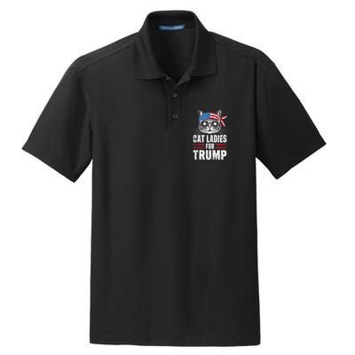 Cat Ladies For Trump For Donald Trump 2024 Dry Zone Grid Polo