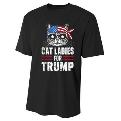 Cat Ladies For Trump For Donald Trump 2024 Performance Sprint T-Shirt