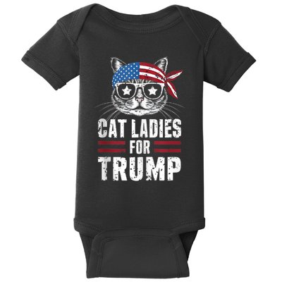 Cat Ladies For Trump For Donald Trump 2024 Baby Bodysuit