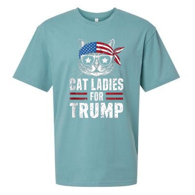 Cat Ladies For Trump For Donald Trump 2024 Sueded Cloud Jersey T-Shirt