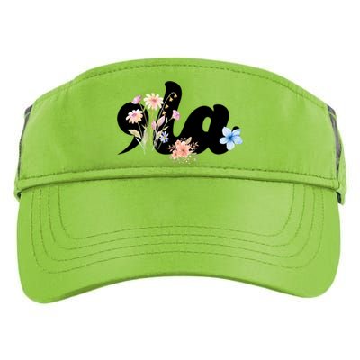 Comma La Floral Kamala Harris President 2024 Adult Drive Performance Visor