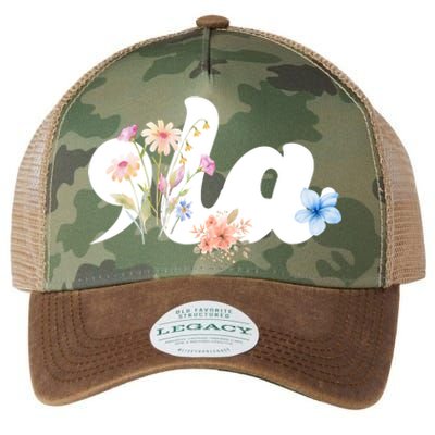 Comma La Floral Kamala Harris President 2024 Legacy Tie Dye Trucker Hat