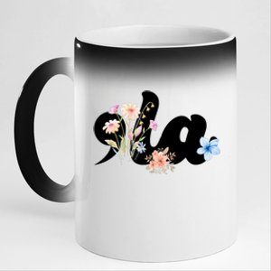 Comma La Floral Kamala Harris President 2024 11oz Black Color Changing Mug