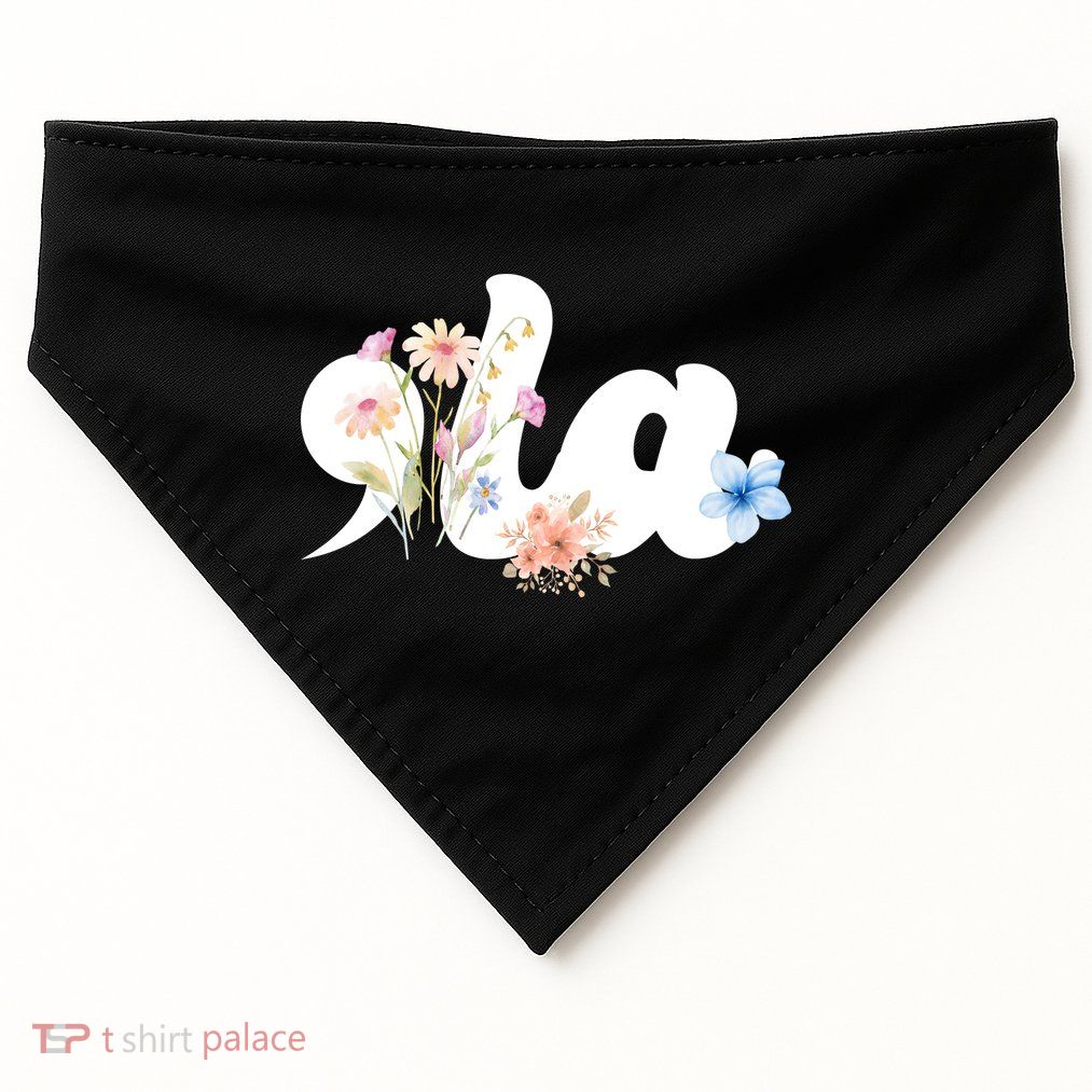 Comma La Floral Kamala Harris President 2024 USA-Made Doggie Bandana