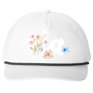 Comma La Floral Kamala Harris President 2024 Snapback Five-Panel Rope Hat