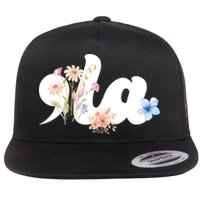 Comma La Floral Kamala Harris President 2024 Flatbill Hat