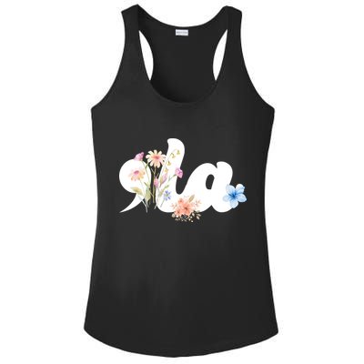 Comma La Floral Kamala Harris President 2024 Ladies PosiCharge Competitor Racerback Tank