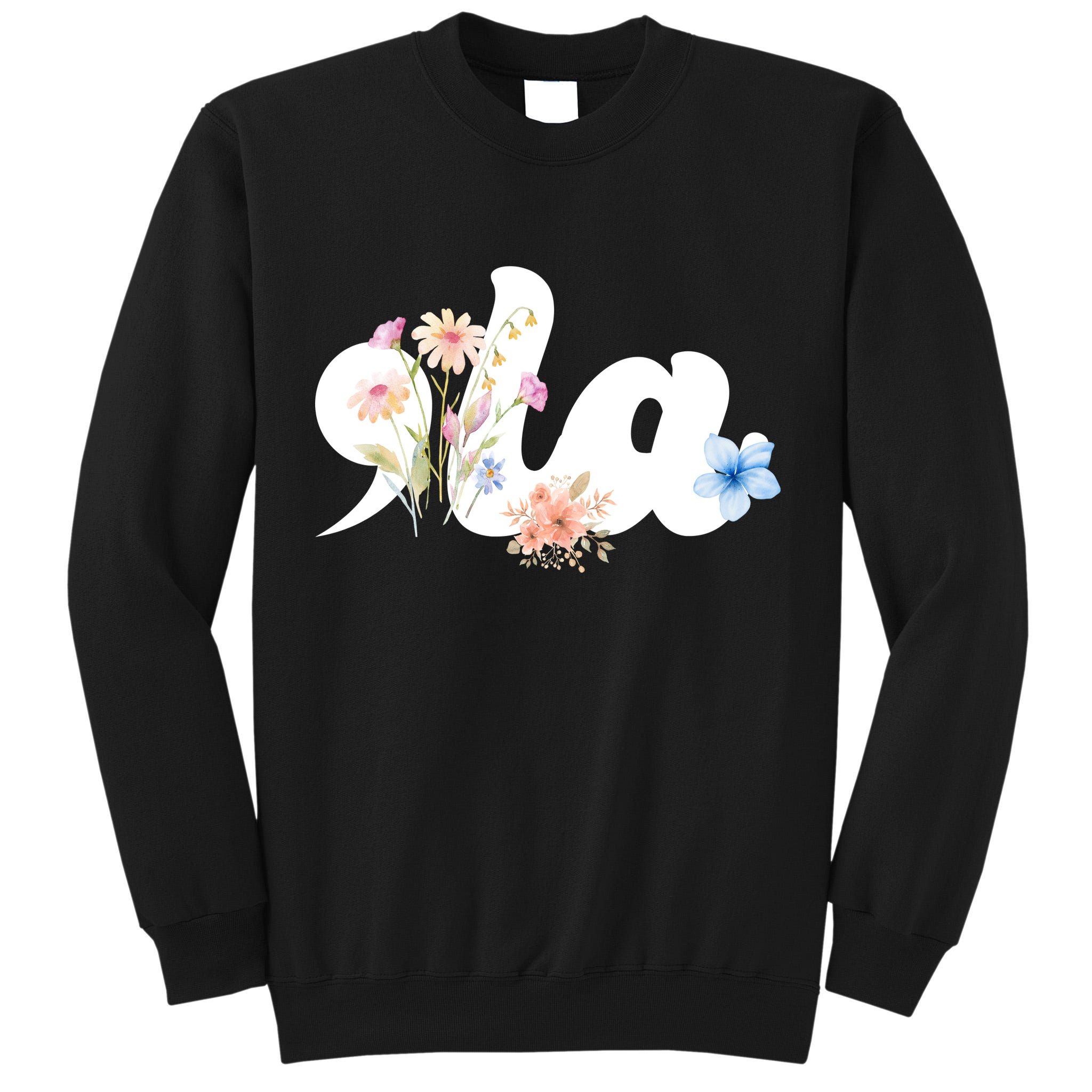 Comma La Floral Kamala Harris President 2024 Tall Sweatshirt
