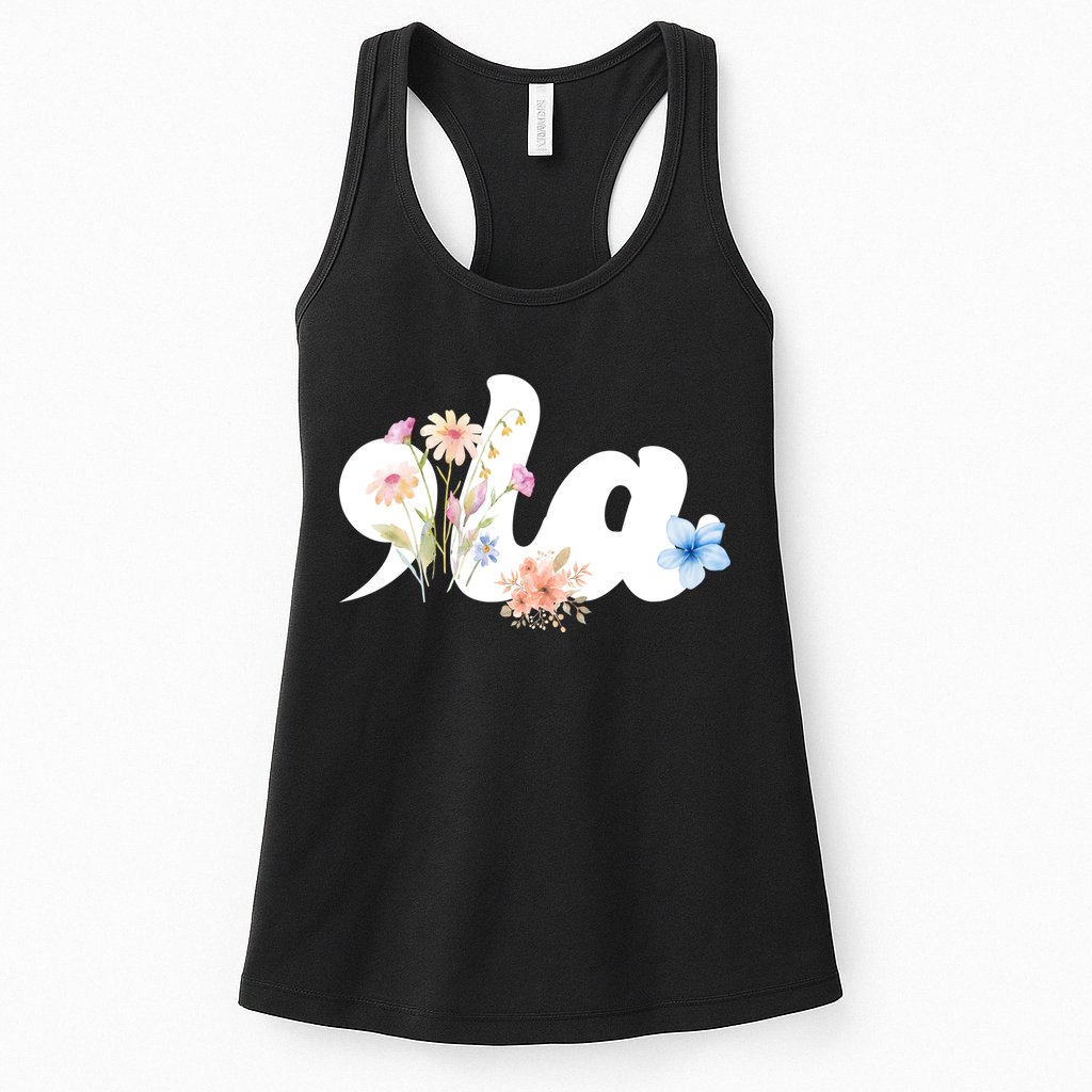 Comma La Floral Kamala Harris President 2024 Womens Tank Top