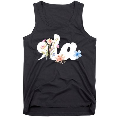 Comma La Floral Kamala Harris President 2024 Tank Top