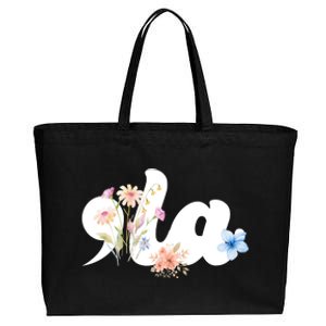 Comma La Floral Kamala Harris President 2024 Cotton Canvas Jumbo Tote