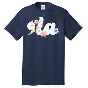 Comma La Floral Kamala Harris President 2024 Tall T-Shirt