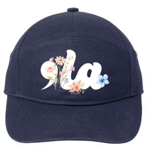 Comma La Floral Kamala Harris President 2024 7-Panel Snapback Hat