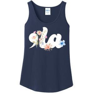 Comma La Floral Kamala Harris President 2024 Ladies Essential Tank