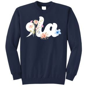 Comma La Floral Kamala Harris President 2024 Tall Sweatshirt