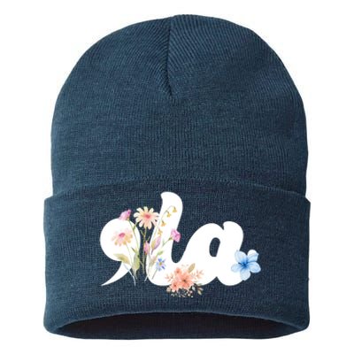 Comma La Floral Kamala Harris President 2024 Sustainable Knit Beanie